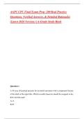AAPC CPC Final Exam Prep&colon; 200 Real Practice Questions&comma; Verified Answers&comma; & Detailed Rationales &lpar;Latest 2026 Version&rpar; &vert; A-Grade Study Bank
