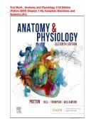 Test Bank - Anatomy and Physiology 11th Edition &lpar;Patton 2027&rpar; ISBN&colon; 9780323791007 &vert; Chapter 1-48&comma; All Chapters &comma;  Complete Questions and Answers&comma; A&plus; Graded&period;