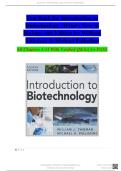 TEST BANK - INTRODUCTION TO BIOTECHNOLOGY&comma; 4TH EDITION &lpar;THIEMAN&comma; 2025&rpar;&comma; CHAPTER 1-13 &vert; ALL CHAPTERS