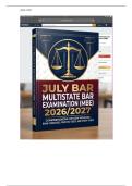 July Bar Multistate Bar Examination &lpar;MBE&rpar; 2026&sol;2027 Comprehensive &NewLine;Review Manual Advanced Exam Preparation and Study Companion&colon; &NewLine;Comprehensive Review Modules&comma; &NewLine;Complete Test Bank&comma; Updated &NewLine;Practice Tests&comma; and Final Readiness Assessment &NewLine;