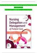 Test Bank for Nursing Delegation and Management of Patient Care 3rd Edition by Kathleen Motacki&comma; All Chapters Covered&comma; A&plus; guide&period;