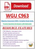 WGU C963 Objective Assessment 2026 &vert; Complete Study Guide&comma; Practice Questions & Answers with Rationales