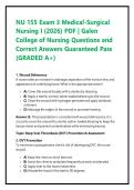NU 155 Exam 3 Medical-Surgical Nursing I &lpar;2026&rpar; PDF &vert; Galen College of Nursing Questions and Correct Answers Guaranteed Pass &lpar;GRADED A&plus;&rpar;