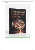 LSAT Diagnostic Testing Blocks &NewLine;2026&sol;2027  Test Bank with Detailed &NewLine;Comprehensive Exam Mastery &NewLine;Guide&colon; In-Depth Study Companion&comma; &NewLine;Updated Practice Tests&comma; Detailed &NewLine;Test Bank Review&comma; and Advanced &NewLine;Knowledge Assessment Manual &NewLine;