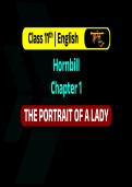 The Portrait of a Lady &ndash; Class 11 English Chapter 1 Detailed Notes