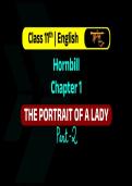 The Portrait of a Lady &ndash; Class 11 English Chapter 1 Detailed Notes