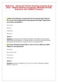 NUR 6111 &ndash; Advanced Practice Nursing I Practice Exam&NewLine;2026 &ndash; William Peterson University UPDATED ACTUAL&NewLine;Questions and CORRECT Answers