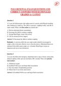 PALS RENEWAL EXAM QUESTIONS AND  CORRECT ANSWERS WITH RATIONALES  GRADED A&plus; LATEST&vert;ACE YOUR EXAM ON YOUR FIRST ATTEMPT&period;