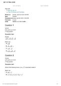 MAT 101 Final Exam Questions and Answers&excl; 100&percnt; CORRECT ANSWERS ALREADY RATED A&plus;