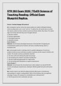 STR 293 Exam 2026 &ndash; TExES Science of Teaching Reading Official Exam Blueprint Study Guide and Practice Questions