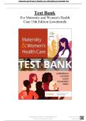 Test Bank for Maternity & Women&rsquo;s Health Care&comma; 13th Edition&comma; Lowdermilk&vert;&vert;Latest Update 2024
