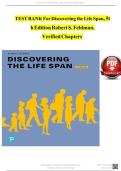Test Bank for Discovering the Life Span&comma; 5th Edition by Robert S&period; Feldman &vert; Verified Chapters &vert; Accurate Q&A &vert; GRADED A&plus;