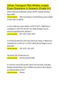 Airline Transport Pilot Written cooper Exam Questions & Answers &lpar;Grade A&plus;&rpar;&period;docx&NewLine;&NewLine;