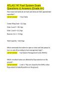 ATLAS 747 Fuel System Exam Questions & Answers &lpar;Grade A&plus;&rpar;&period;docx&NewLine;&NewLine;