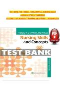 TEST BANK for Timby's Fundamental Nursing Skills and Concepts 12th Edition by Loretta A Donnelly-Moreno&comma; Chapters 1 - 38 Complete