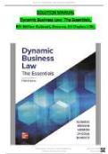 SOLUTION MANUAL Dynamic Business Law&colon; The Essentials&comma; 5th Edition Kubasek&comma; Browne&comma; All Chapters 1-25&rpar;&comma;