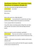 Southwest Airlines F2F Interview Exam Questions & Answers &lpar;Grade A&plus;&rpar;&period;docx&NewLine;&NewLine;