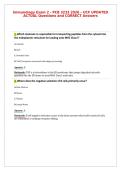 Immunology Exam 2 - PCB 3233 2026 &ndash; UCF UPDATED&NewLine;ACTUAL Questions and CORRECT Answers