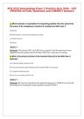 PCB 3233 Immunology Exam 2 Practice Quiz 2026 &ndash; UCF&NewLine;UPDATED ACTUAL Questions and CORRECT Answers