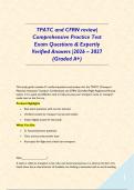 TPATC and CFRN review&vert; Comprehensive Practice Test Exam Questions & Expertly Verified Answers &vert;2026 &ndash; 2027 &lpar;Graded A&plus;&rpar;&NewLine;&NewLine;&NewLine;&NewLine;