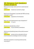 WH Menopause Exam Questions & Answers &lpar;Grade A&plus;&rpar;&period;docx&NewLine;&NewLine;