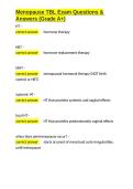 Menopause TBL Exam Questions & Answers &lpar;Grade A&plus;&rpar;&period;docx&NewLine;&NewLine;