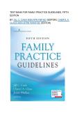 Test bank for Family Practice Guidelines&comma; Fifth Edition&NewLine;by Jill C&period; Cash MSN APN FNP-BC &lpar;Editor&rpar;&comma; Cheryl A&period; Glass MSN APRN WHNP-BC &lpar;Editor&rpar; all  pages fully covered with test questions and answers graded A&plus;
