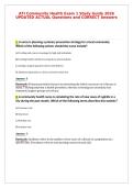 ATI Community Health Exam 1 Study Guide 2026&NewLine;UPDATED ACTUAL Questions and CORRECT Answers