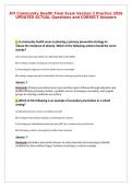 ATI Community Health Final Exam Version 2 Practice 2026&NewLine;UPDATED ACTUAL Questions and CORRECT Answers
