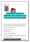 AICPA Ethics Code Exam 2026&sol;2027 &vert; 38 Questions & Answers &vert; Ethics&comma; Independence&comma; SEC & PCAOB