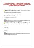 ATI Community Health&colon; Communicable Diseases and&NewLine;Vaccination Study Guide 2026 UPDATED ACTUAL Exam&NewLine;Questions and CORRECT Answers