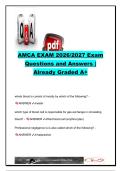 AMCA Exam 2026&sol;2027 &vert; 97 Questions & Correct Answers &vert; Phlebotomy&comma; Hematology&comma; Venipuncture&comma; Infection Control & Medical Law
