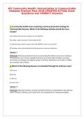 ATI Community Health&colon; Immunization & Communicable&NewLine;Diseases Practice Pack 2026 UPDATED ACTUAL Exam&NewLine;Questions and CORRECT Answers