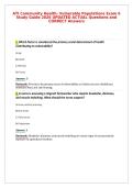 ATI Community Health&colon; Vulnerable Populations Exam 6&NewLine;Study Guide 2026 UPDATED ACTUAL Questions and&NewLine;CORRECT Answers