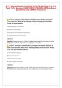 ATI Comprehensive Predictor & SATA Mastery Practice&NewLine;Pack &lpar;U&period;S&period; Nursing 2026&sol;2027&rpar; UPDATED ACTUAL Exam&NewLine;Questions and CORRECT Answers