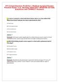 ATI Comprehensive Predictor &vert; Medical-Surgical Review&NewLine;Practice Exam &vert; U&period;S&period; Nursing 2026&sol;2027 UPDATED ACTUAL&NewLine;Questions and CORRECT Answers