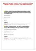 ATI Comprehensive Predictor Final Exam Version 3 2026&NewLine;UPDATED ACTUAL Questions and CORRECT Answers
