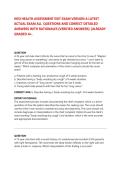 HESI HEALTH ASSESSMENT EXIT EXAM 2026&sol;2027 VERSION A LATEST ACTUAL EXAM ALL  QUESTIONS AND CORRECT DETAILED ANSWERS WITH RATIONALES FREQUENTLY TESTED Q&A FROM PAST PAPERS &ndash; MOST EXPECTED QUESTIONS FOR THE EXAM &ndash; MUST KNOW BEFORE THE EXAM&period;