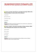 ATI Comprehensive Predictor Practice Exam 1 2026&NewLine;UPDATED ACTUAL Questions and CORRECT Answers