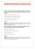 ATI Comprehensive Predictor Practice Exam 3 2026&NewLine;UPDATED ACTUAL Questions and CORRECT Answers