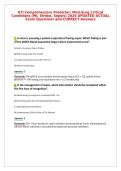 ATI Comprehensive Predictor&colon; Med-Surg Critical&NewLine;Conditions &lpar;MI&comma; Stroke&comma; Sepsis&rpar; 2026 UPDATED ACTUAL&NewLine;Exam Questions and CORRECT Answers