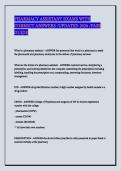 PHARMACY ASSISTANT EXAMS WITH CORRECT ANSWER