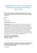 HESI NUTRITION ACTUAL EXAM 140 QUESTION AND CORRECT DETAILED ANSWERS WITH RATIONALES 2026&sol;2027 FREQUENTLY TESTED Q&A FROM PAST PAPERS &ndash; MOST EXPECTED QUESTIONS FOR THE EXAM &ndash; MUST KNOW BEFORE THE EXAM&period;&NewLine;