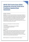  NR 667 CEA Practice Exam &ndash; Chamberlain University Family Nurse Practitioner Capstone Exam Assessment &lpar;2026&rpar; Study Guide and Practice Questions