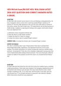 HESI RN Exit Exam&sol;RN EXIT HESI REAL EXAM LATEST 2026-2027 QUESTION AND CORRECT ANSWERS 2026&sol;2027 FREQUENTLY TESTED Q&A FROM PAST PAPERS &ndash; MOST EXPECTED QUESTIONS FOR THE EXAM &ndash; MUST KNOW BEFORE THE EXAM&period;