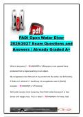 PADI Open Water Diver Exam 2026&sol;2027 &vert; 100&plus; Questions & Answers &vert; Buoyancy&comma; Pressure&comma; Scuba Equipment&comma; Buddy System&comma; BWRAF&comma; Descents & Safety Stops