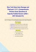 New York State Auto Damage and Theft quiz 17-71 &vert; Comprehensive Practice Exam Questions & Expertly Verified Answers &vert;2026 &ndash; 2027 &lpar;Graded A&plus;&rpar;&NewLine;
