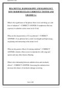 BDA Dental Radiography and Radiology New Modified Exam Questions & Correct Answers &ndash; Currently Tested and Graded A&plus;
