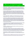 SIE - PROHIBITED ACTIVITIES EXAM QUESTIONS WITH CORRECT ANSWERS