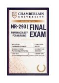 NR 293 Final Pharmacology for Nursing Questions & Answers &vert; 2026&sol;2027 Chamberlain